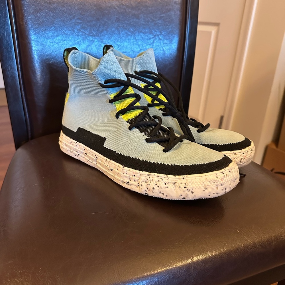 Converse Blue and Black High-Top Sneakers